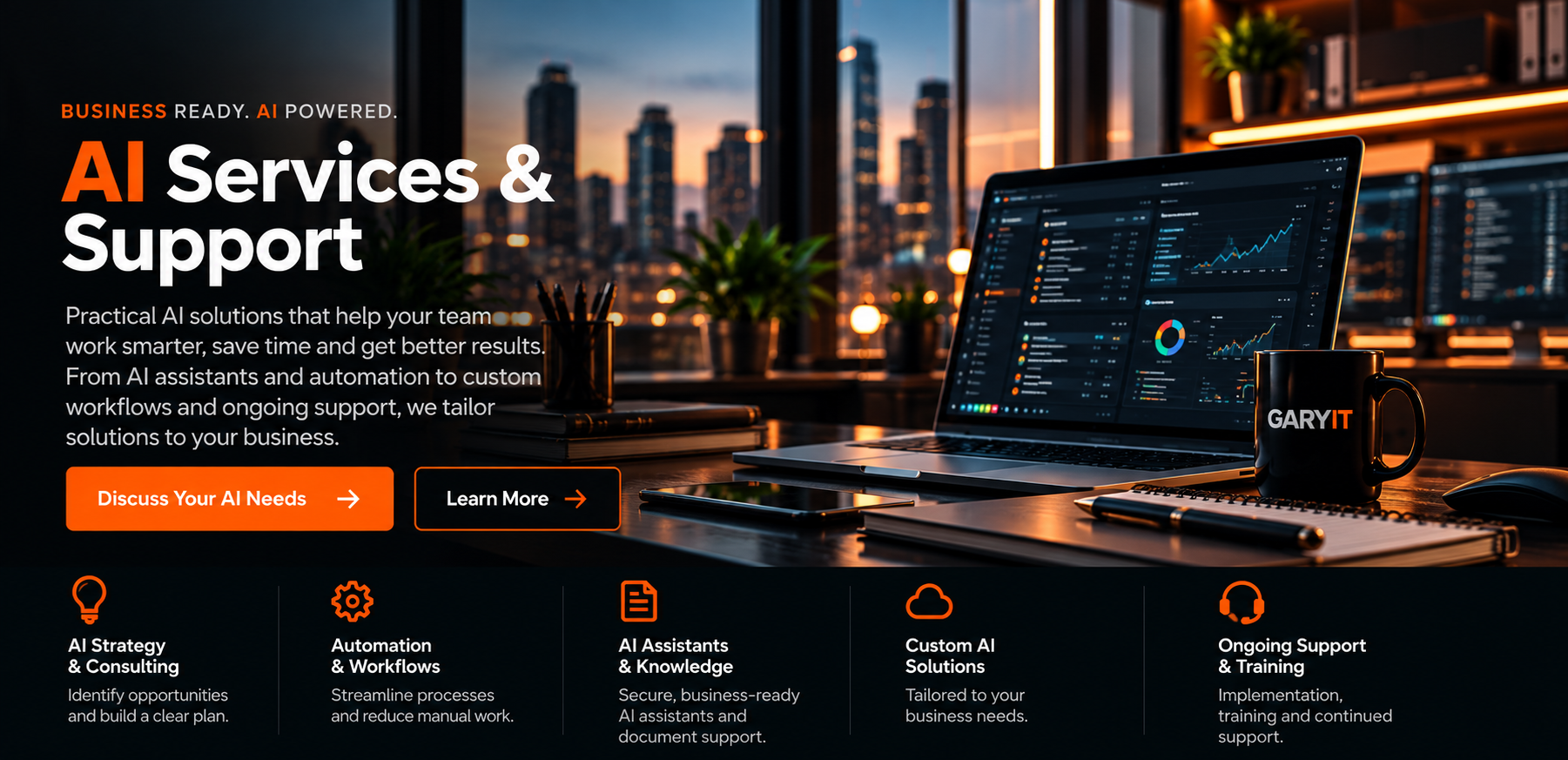 GARYIT AI Services and Support corporate services overview
