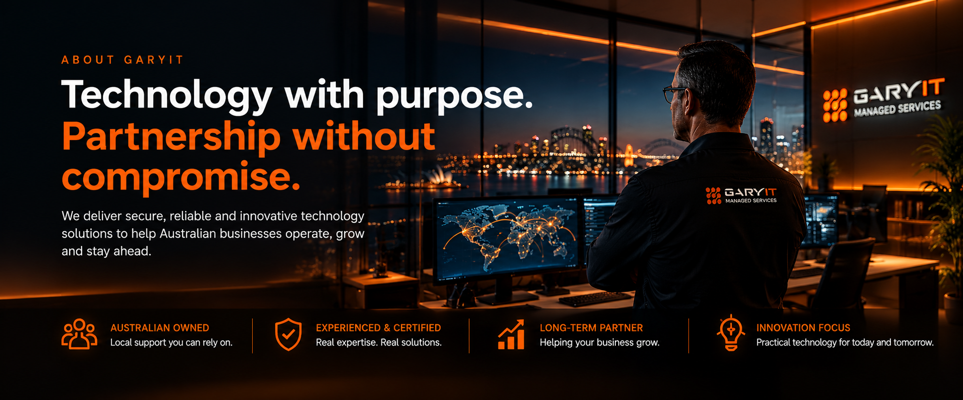 Technology with purpose. Partnership without compromise. GARYIT corporate technology and innovation.